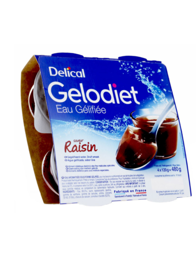 Gelodiet eau gélifiée raisin 4x120g