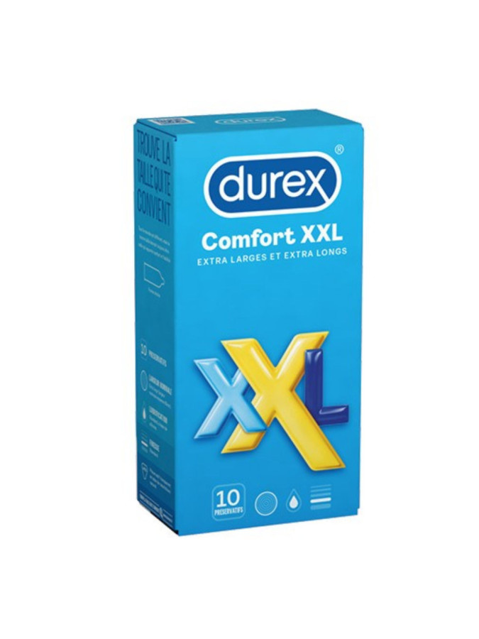 Durex Comfort XXL Extra Larges et Extra Longs 10 préservatifs