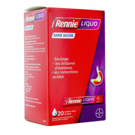 RennieLiquo sans sucre suspension buvable 20 sachets