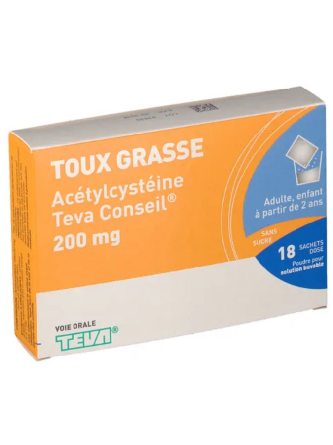 Teva Conseil Acétylcystéine 200 mg