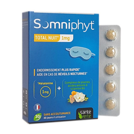Santé Verte Somniphyt Total Nuit Mélatonine 1mg 30 comprimés