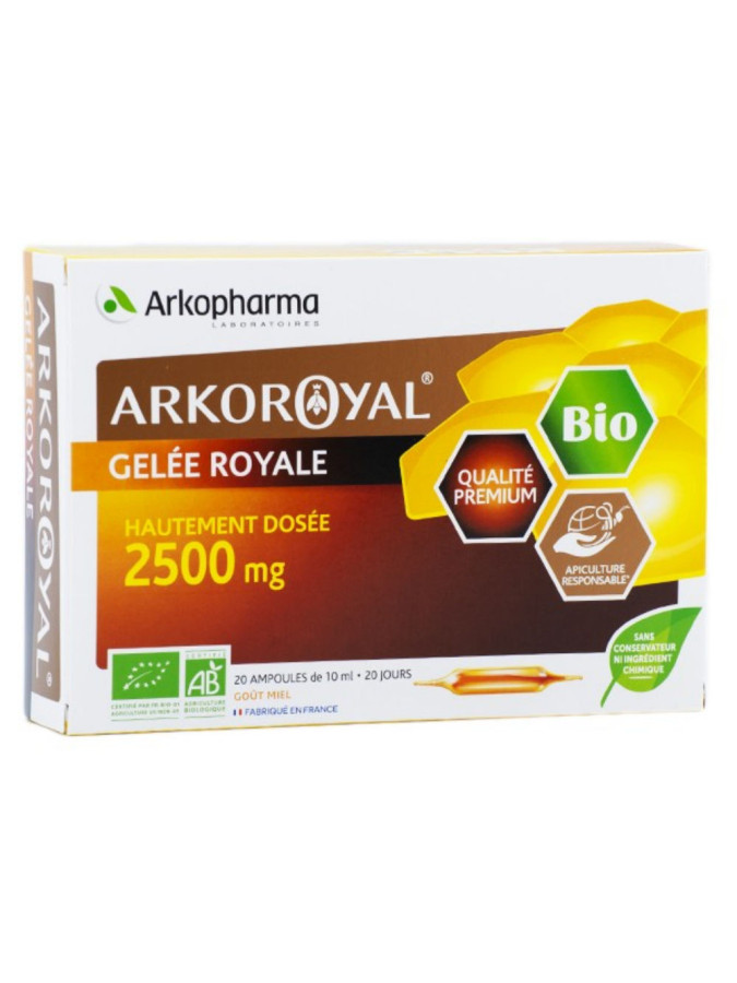 Arkopharma Arkoroyal Trésor de la Ruche Gelée Royale 2500mg Bio 20 ampoules