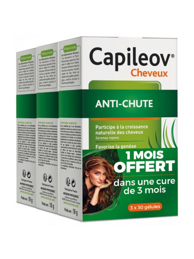 Nutreov Capileov Anti-Chute Double Action Lot 3 x 30 Gélules