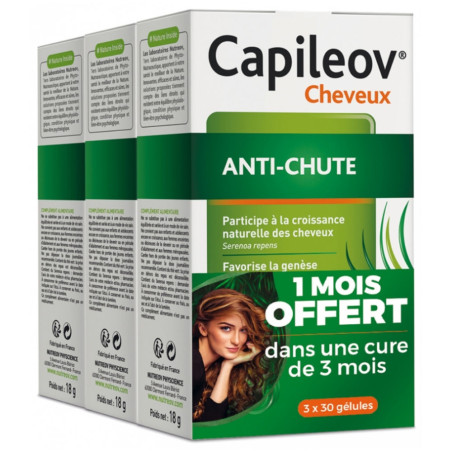 Nutreov Capileov Anti-Chute Double Action Lot 3 x 30 Gélules