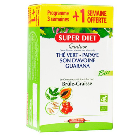 Superdiet Quatuor Brûle-Graisse 30 ampoules