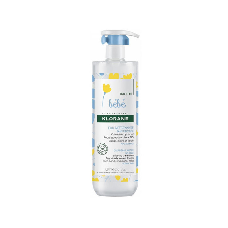 Klorane Bébé Lait de Toilette sans Rinçage 500 ml