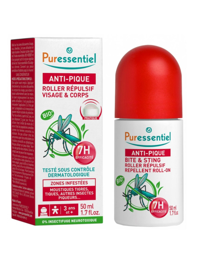 Puressentiel Anti-Pique Roller Répulsif Anti-Moustique 50ml