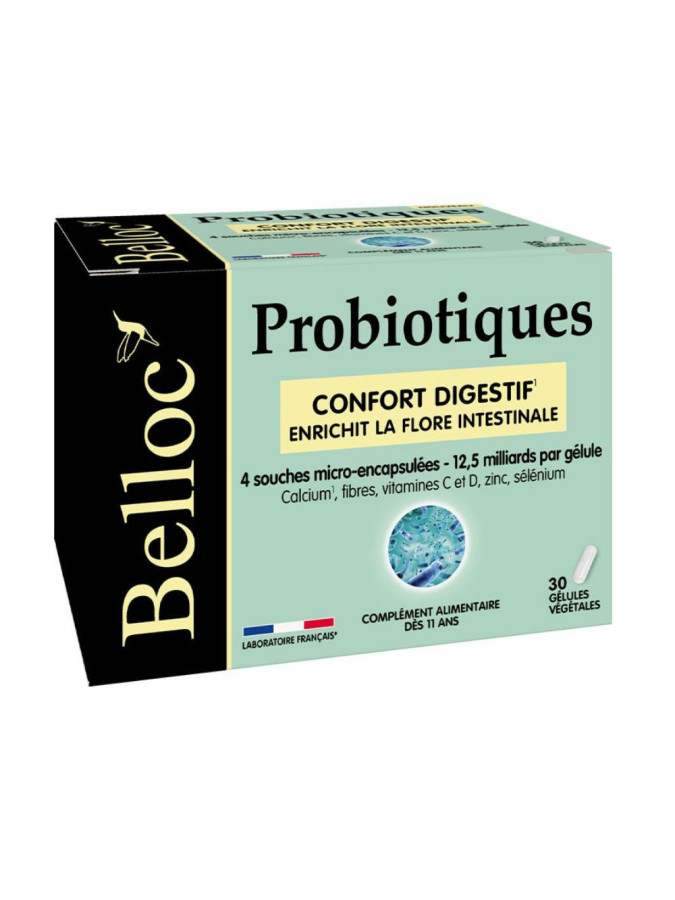 Belloc probiotiques gélules végétales - Confort digestif - Microbiote