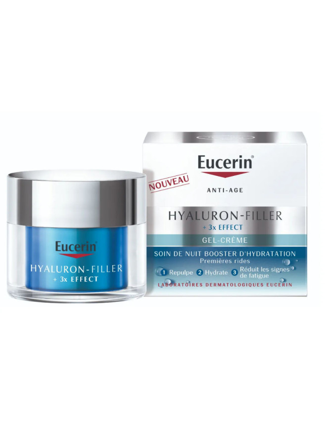 Eucerin Hyaluron-Filler + 3x Soin de Nuit Booster d'Hydratation 50ml