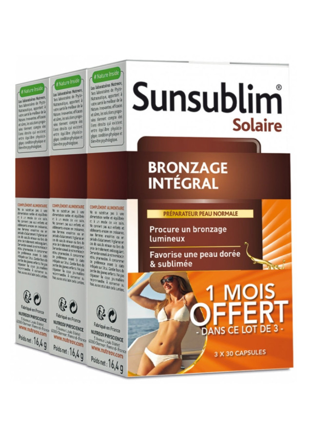 Nutreov Sunsublim Bronzage Intégral Peau Normale Lot de 3 x 30 Capsules