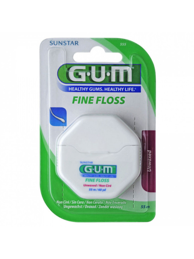 Gum Fine Floss Fil Dentaire Fin Ciré 55m