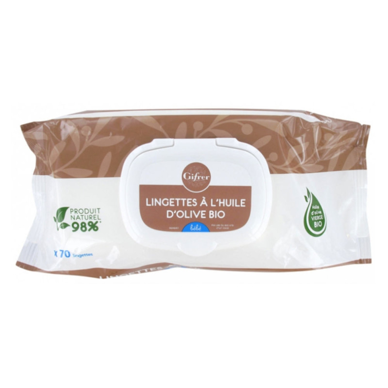 MUSTELA Lingettes à l'huile d'olive 50 unités