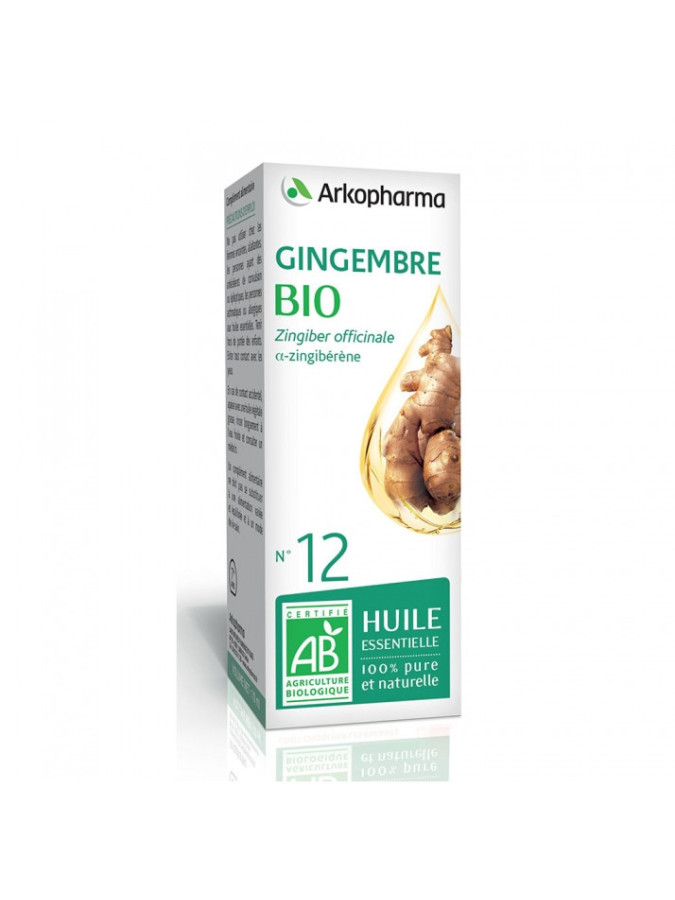 Gingembre Huile essentielle bio alimentaire pour la cuisine