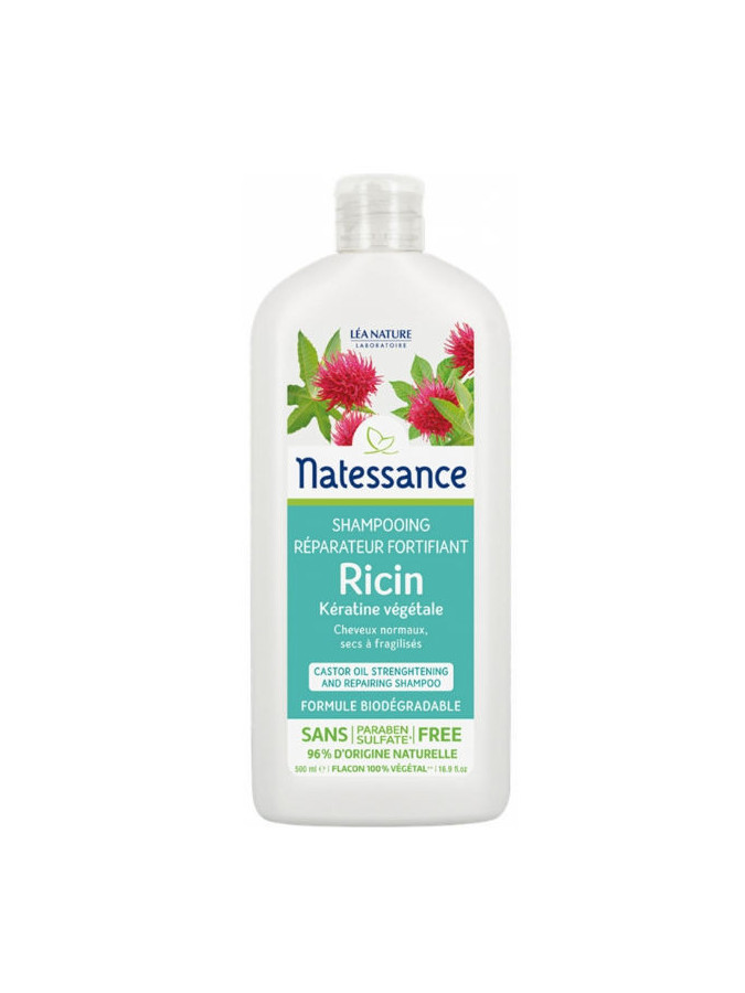 Natessance Shampooing Réparateur Fortifiant Ricin 500 ml