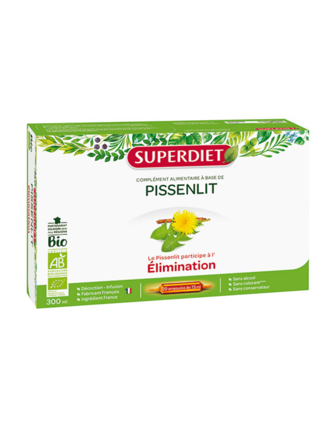Super Diet Pissenlit Bio 20 Ampoules