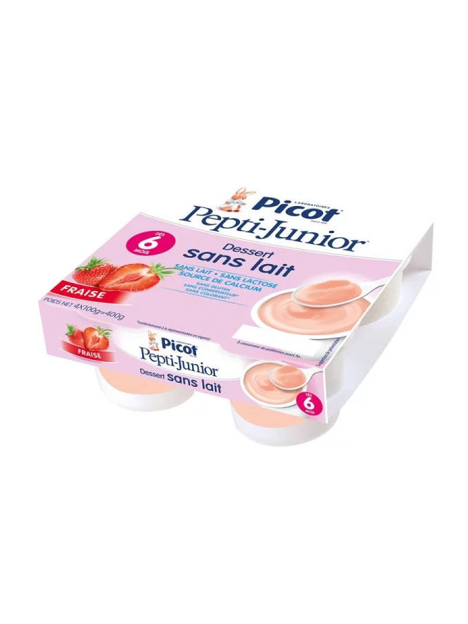 Picot Pepti-Junior crème dessert sans lait fraise 4 pots