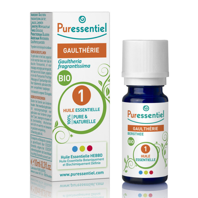 PURESSENTIEL HUILE ESSENTIELLE GAULTHERIE BIO 10ML