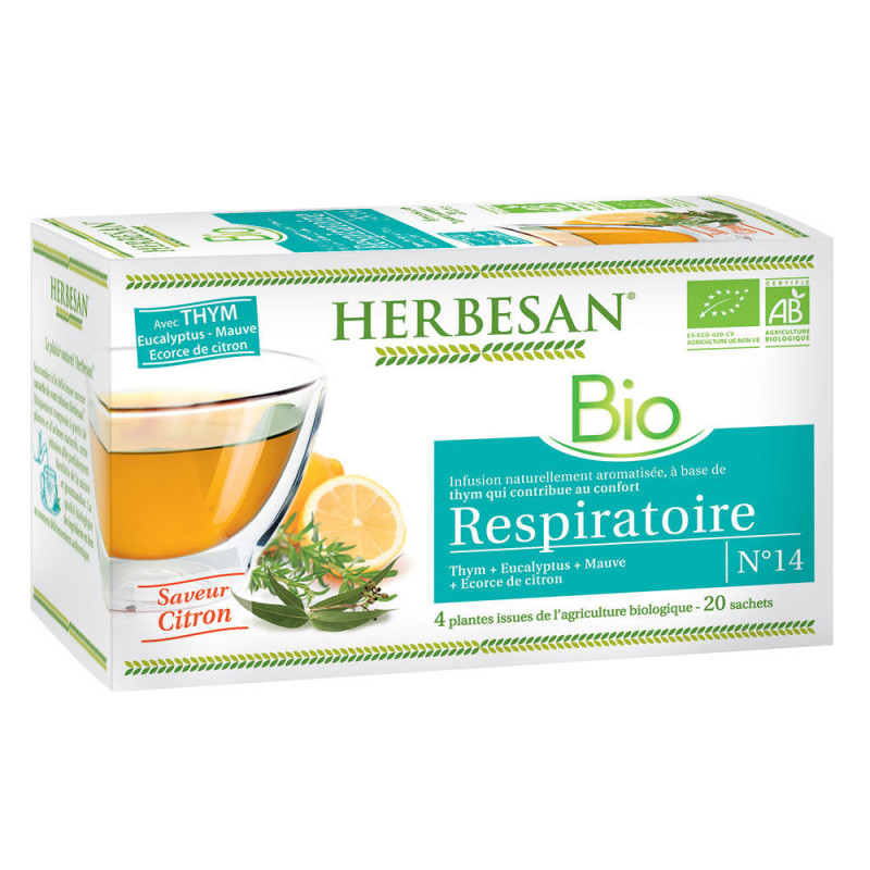 Herbesan Infusion Bio Respiratoire 20 Sachets