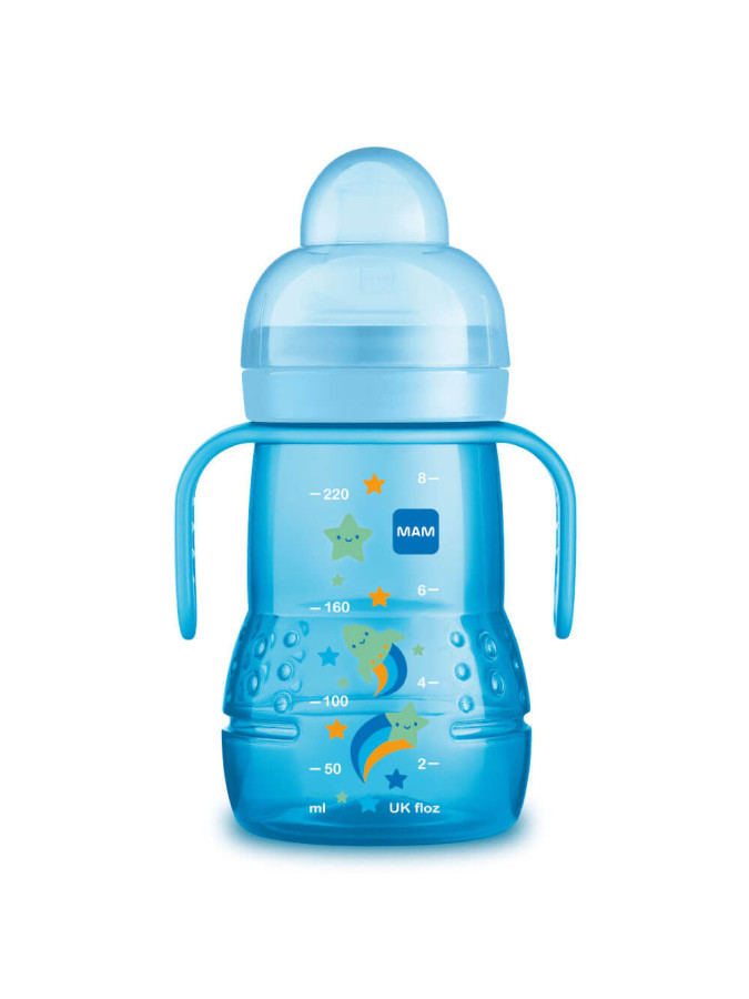 Mam easy active™ biberon 2ème âge bleu 330ml